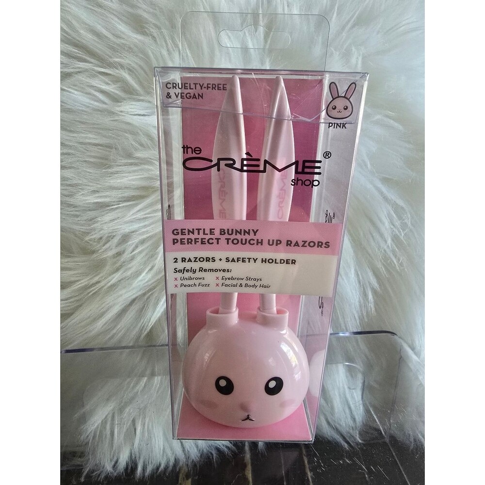 The Crème Shop Bunny Razors Facial Hair Shavers Dermaplaning Eyebrow Razor Set